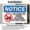 Signmission No Food Or Drink Allowed In This Area Sign With Symbol, 10 in W x Rectangle, Vinyl Decal OS-2PACK-NS-D-710-L-14575 - alternate 3